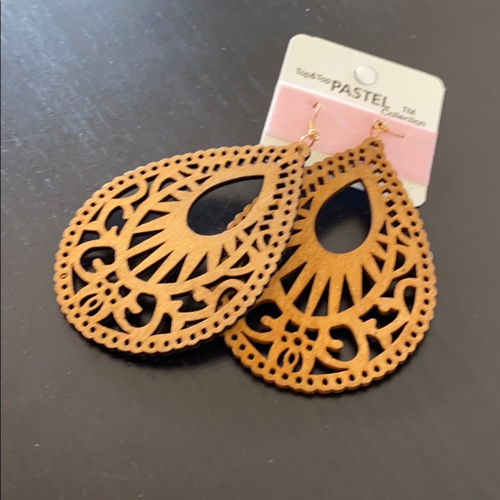 Festival earrings wood